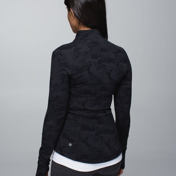 Lululemon Forme Black Camo Athletic Jacket With Cuffins - Picture 2 of 15